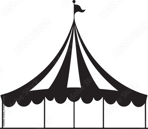 Classic circus tent silhouette