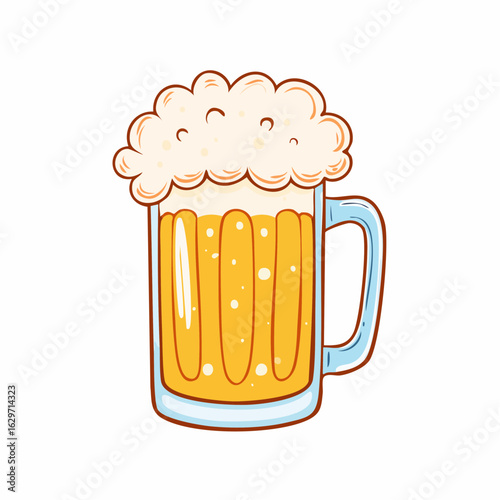 Refreshing Pint of Beer: An inviting illustration of a frothy pint, ready to quench thirst and offer a moment of pure refreshment