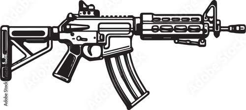 Modern assault rifle silhouette