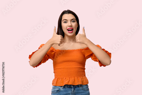 Beautiful young happy woman...