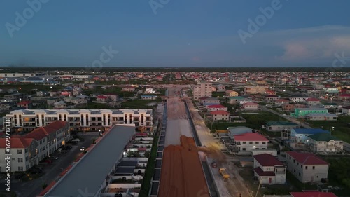 Major highways constructed next to high end neighborhoods, Guyana - 4K