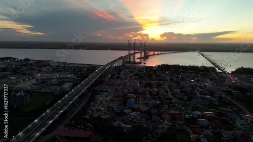 High span cable bridge completed in new developing country, Guyana - 4K