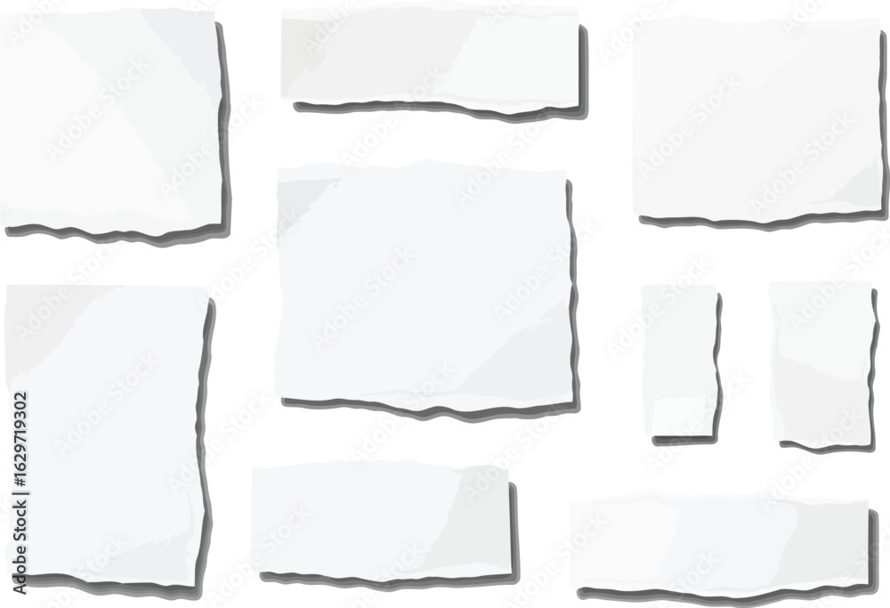 custom made wallpaper toronto digitalAssortment of torn white paper fragments on white ripped