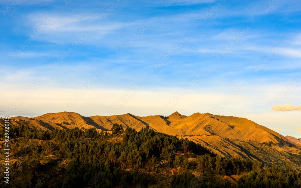 Fototapeta premium Mountain landscape with blue sky