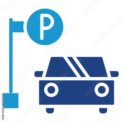 Parking Facility glyph color icon