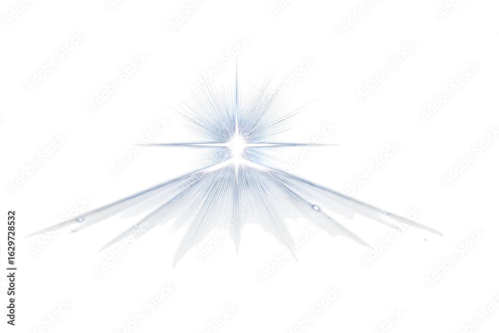 Fototapeta premium Abstract white glowing light effect with a star. Glowing white lens flare, light and shadow effects.