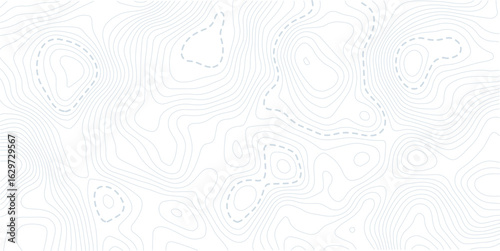 Topographic map background geographic line map  with elevation assignments. Abstract topo contour map on white background
