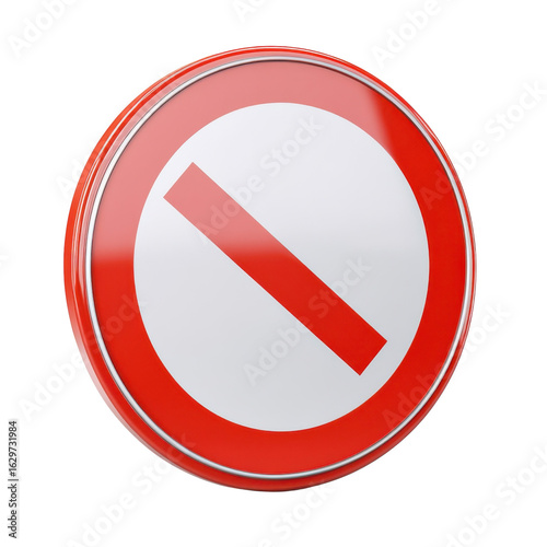 Free Download Glossy red prohibition sign, indicating restriction, denial on transparent background - GFXLoad