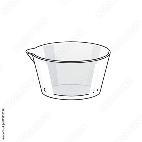 Professional mixing bowl for hair color on a transparent background