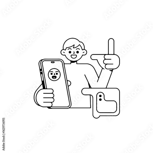 "Online Customer Review Rating System with Stars and User Feedback Vector Illustration"