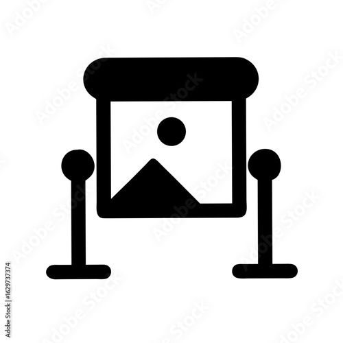 Art Gallery Icon – Exhibition Space Symbol, Museum and Fine Arts Design