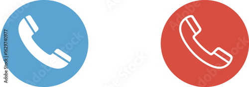 Phone Icons Missed Call and Incoming Call Graphic Elements