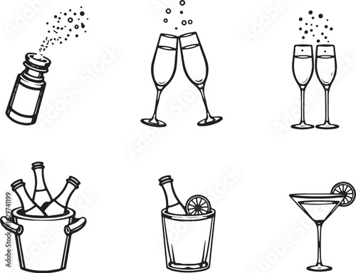 Celebrate with bubbly champagne and cocktails for festive occasions