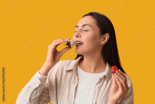 Beautiful young woman with ...
