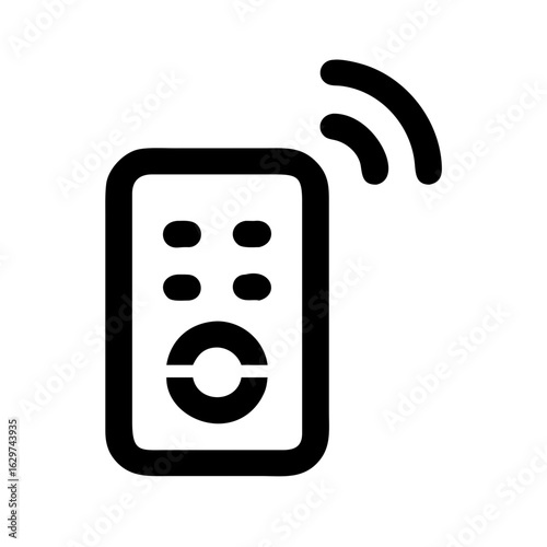 Remote Control Outline Icon – Electronic Device and Home Automation Vector Illustration 2