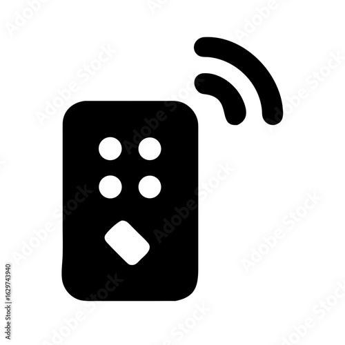 Remote Control Pictogram Icon – Electronic Device and Home Automation Vector Illustration