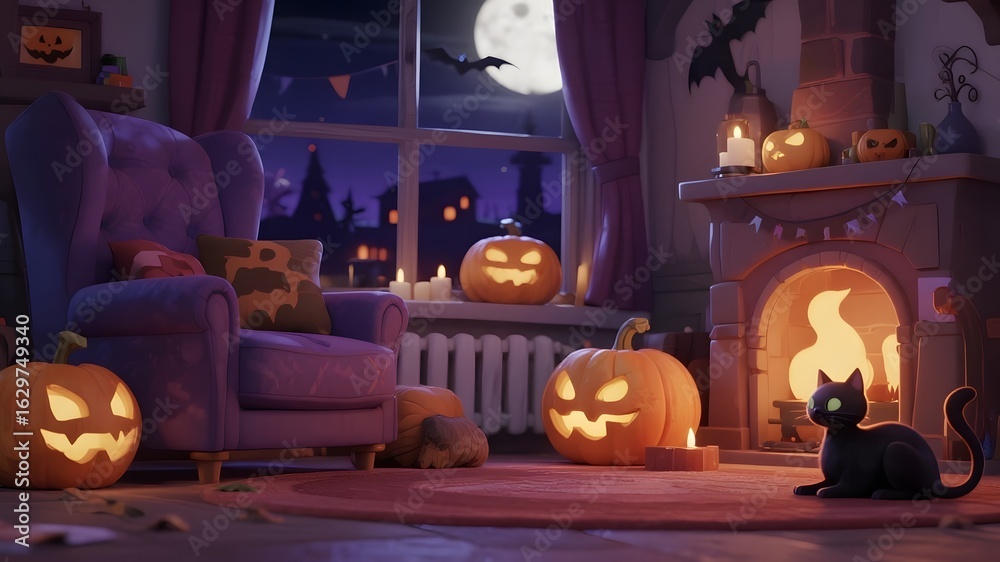 Obraz premium Halloween festival Artwork and Creepy Atmosphere