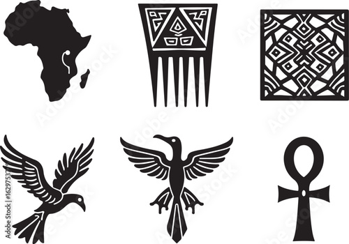 Discover Africa's rich heritage with these striking cultural symbols