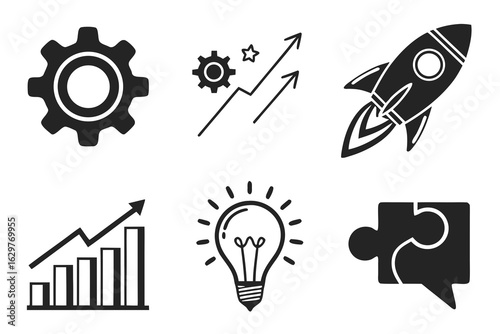 set of vector icons for business