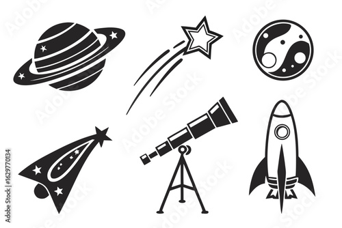 space rocket vector illustration
