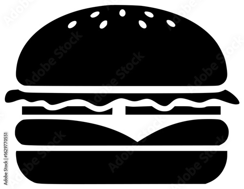 Burger on a plate with cheese lettuce tomato onion pickles sauce bacon egg