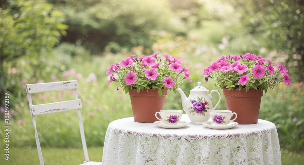 Fototapeta premium Garden Tea Party