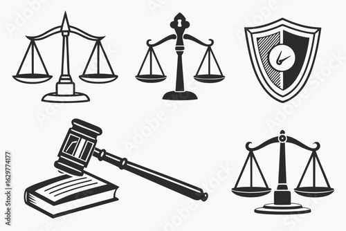 scales of justice vector illustration