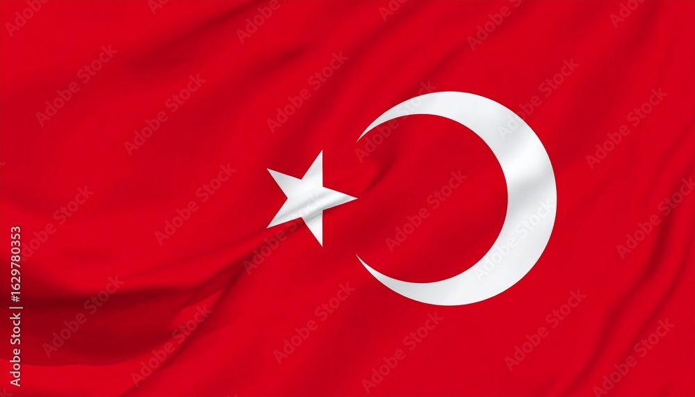 Obraz premium Flag of Turkey - A Symbol of Turkish Identity and History
