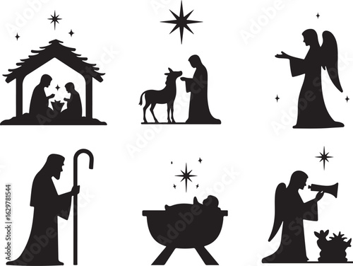Stunning Nativity scene silhouettes celebrate Christmas story
