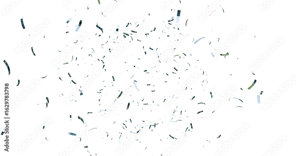 Obraz premium 3d render of confetti floating isolated. multi color confetti falling down isolated on transparent background. Falling gold foil, flying yellow glitter. Christmas holiday. confeti png