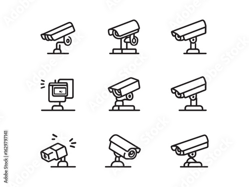 Security Camera Line Art Protecting Your Home Securely
