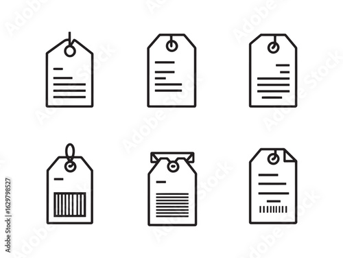 Shipping Label Tag Line Art Concepts For Modern Use