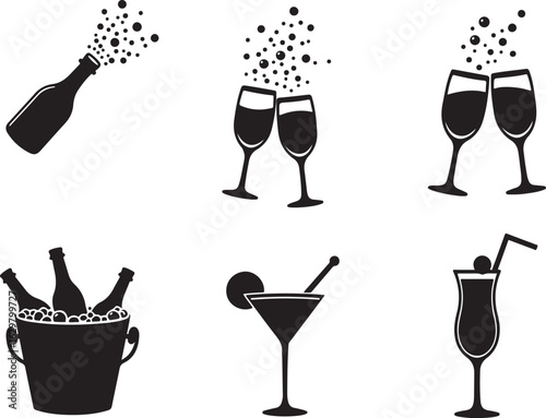 Celebrate joy with festive drinks and bubbly champagne toasts