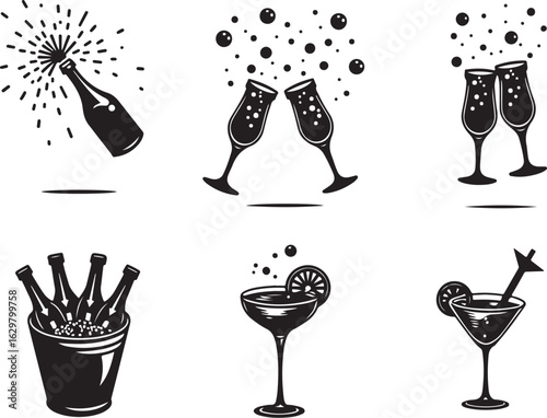 Celebrate with bubbly champagne and cocktails for festive occasions