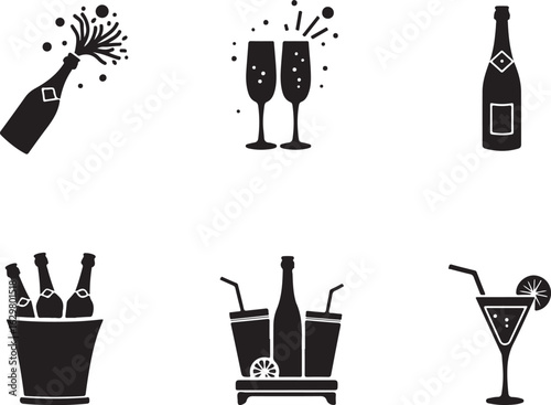 Celebrate with champagne, cocktails, and chilled drinks