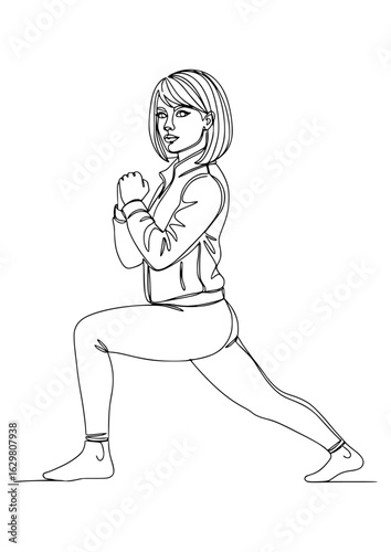Woman doing a lunge, an effective exercise for lower body and core strength.