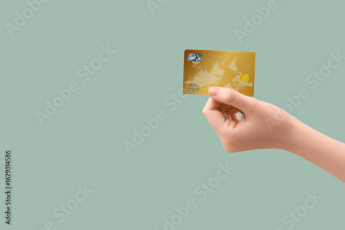 Female hand with credit car...