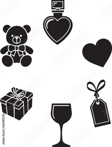 Celebrate love with gifts, perfume, wine, and tags