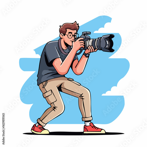 photographer in action