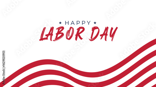 Happy Labor day USA poster for story, card, banner, vector illustration background