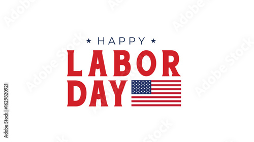 Happy Labor day USA poster for story, card, banner, vector illustration background
