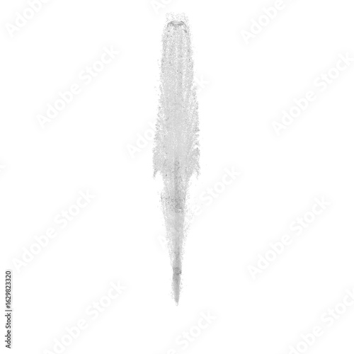 Vertical Water Splash Jet Isolated on Transparent Background
