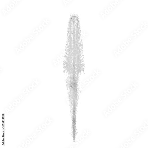 Vertical Water Splash Jet Isolated on Transparent Background