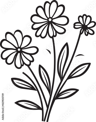 Soft Pellet Wildflower Vector Black Logo Icon with Flowing Leaf Patterns Soft Pellet Wildflower Vector Black Logo Icon with Artistic Silhouette Design