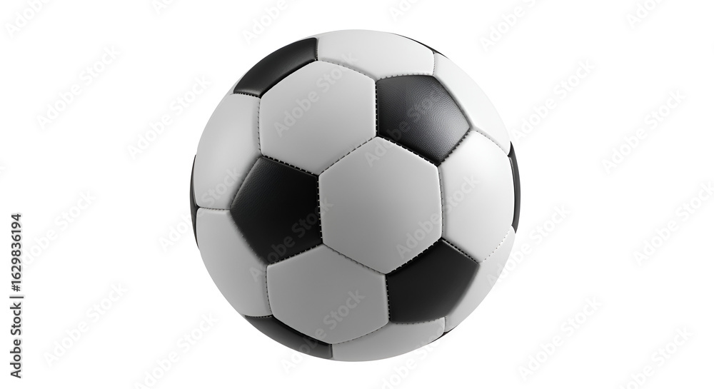 Obraz premium Soccer ball isolated on white background for sports equipment and game play illustration and design asset