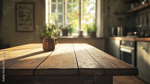 Modern Living Room Interior Design with Wooden Tabletop