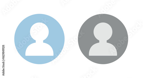 Vector illustration of illustration of user profile icons isolated on white background