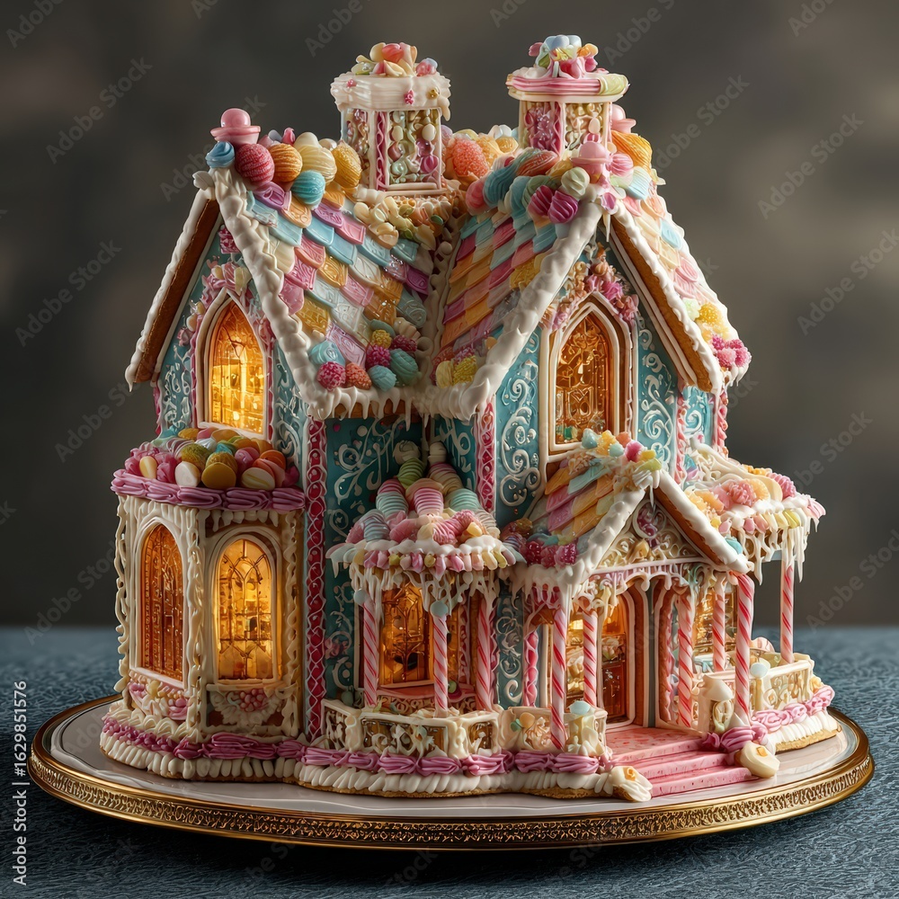 Fototapeta premium Exquisite gingerbread house
