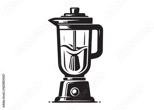 blender logo silhouette vector, blender vector silhouette vector illustration, simple silhouette illustration of blender, kitchen blender logo vector silhouette on white background 