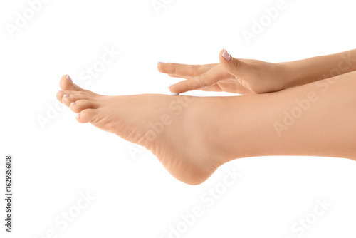Woman applying moisturizing...